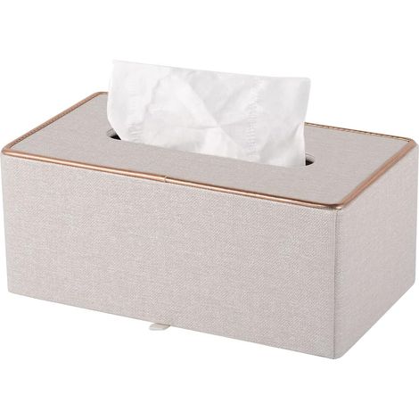 Quadratische Taschentuchbox, Taschentuchbox aus Leder, Taschentuchspender mit Magnetbefestigung, ideal für Büro, Hotel und Restaurant. (1/5)