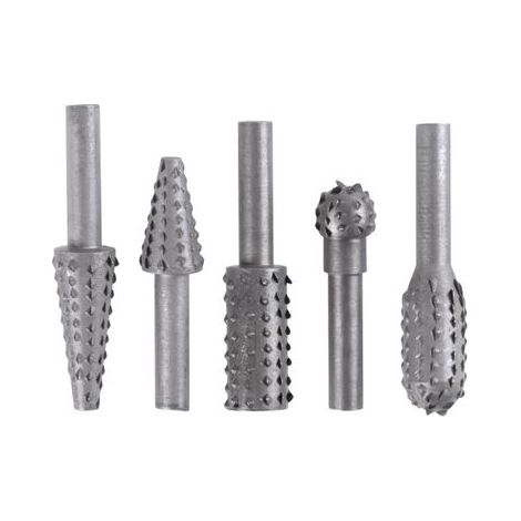 Raspel Strend Pro RR0731, 5-teiliges Set, rotierend, mit Schaft