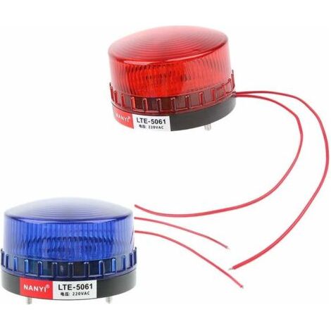 Set di 2 lampeggianti rotanti a LED 220V – Impermeabili e resistenti agli urti – Luci di segnalazione lampeggianti per auto – Facile installazione