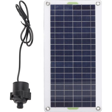 Kit de pompe à eau solaire 30W avec panneau solaire en polysilicium pour fontaine, bassin et jardin hydroponique alimentés par le soleil (1/5)