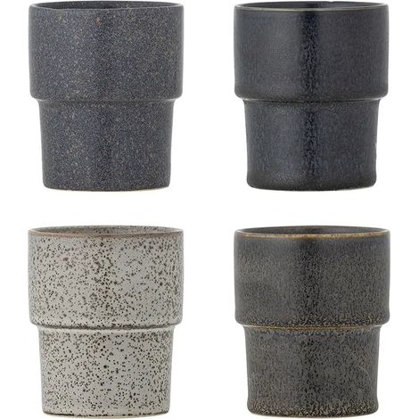 Mug bloomingville ewan 4 pièces grès multicolore (1/3)