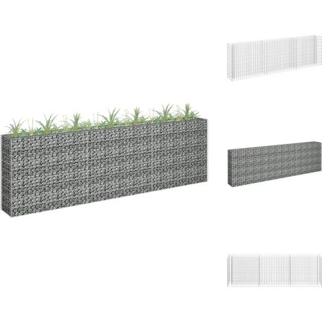 Blumentöpfe & Pflanzgefäße - Living Gabionen-Hochbeet Verzinkter Stahl 270 x 30 x 90 cm (1/5)