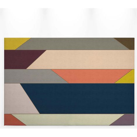 Tableau géométrique parfait salon | Tableau graphique multicolore pour chambre adulte moderne | Tableau sur toile idéal bureau 0,9 x 0,6 m (1/5)