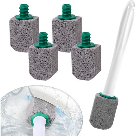 Lot de 5 Pierre Ponce WC avec Poignée Réutilisable, Nettoyant Efficace Contre Tartre et Calcaire, Pierre Blanche de Nettoyage pour Toilettes, Cuisines et Éviers, Brosse WC Naturelle (1/5)