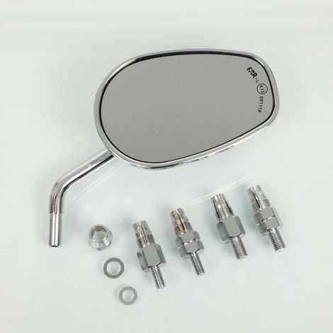 Rechter verchromter Rückspiegel für Motorrad/Roller M8, M10, P (1/4)