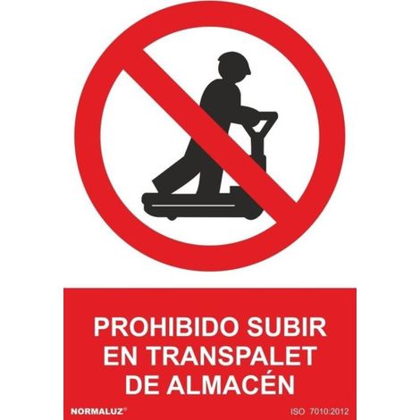Señal 210X300Mm Pvc Prohibido Trepar A Racks Rd40049