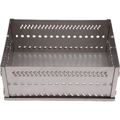 Panier à pierres de sauna portable et multifonctionnel en acier inoxydable, grande capacité, pour poêle à bois et charbon (SL 300)