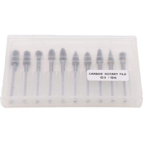 Lot de 10 fraises rotatives en carbure cémenté, embout de meulage pour chanfreinage, kit d'outillage de précision (1/5)