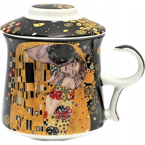 Taza exclusiva con infusor Gustav Klimt 350 ML PARA REGALO (1/5)