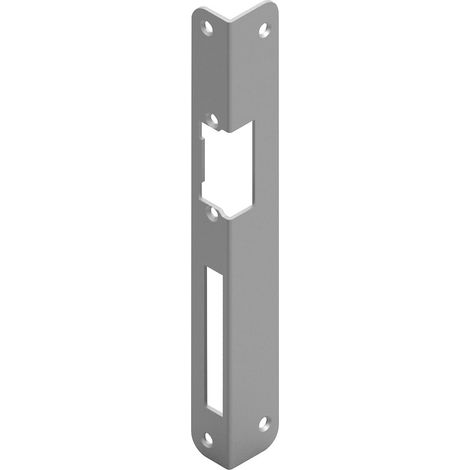 Winkelschließblech für O & C Türöffner, rund, links, 250 x 25 x 2 mm, Stahl grau (1/3)