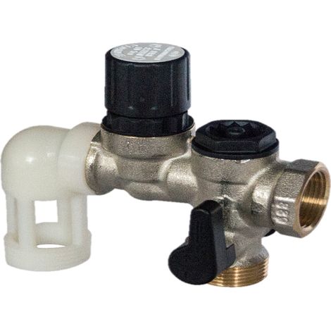 Comap – Groupe de sécurité 889 coudé inox pour chauffe-eau horizontal – Filetage 20x27 – Norme NF – S600012