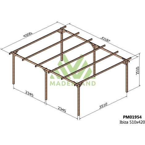 Cochera de Madera Ibiza (Maderland) - 510 x 420 cm