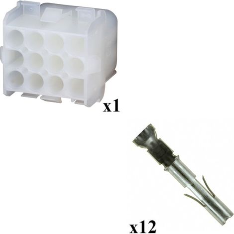 Kit Connettore Mate n lok Femmina con terminale femmina 4x3 Vie