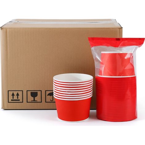 Bol en papier festif jetable 520 ml, 20 pièces, carton de 40 paquets