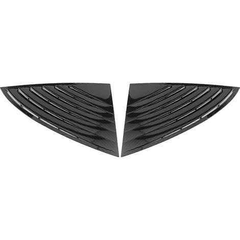 Aileron arrière, garniture de vitre latérale inclinée, protection extérieure de voiture compatible avec Tesla Model 3 2017–2019, fibre de carbone (1/5)