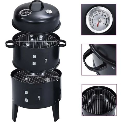 Barbecue Ă charbon 3 en 1 40x80 cm (1/5)