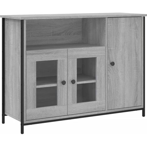 Maison Exclusive - Credenza Grigio Sonoma 100x35x75 cm in Legno Multistrato