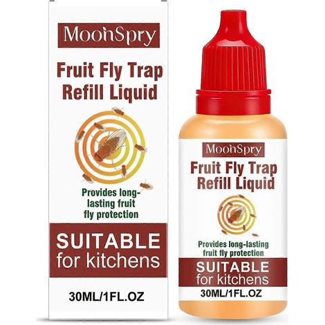 2 piècesRecharge liquide pour piège à mouches des fruits (30 ml) - Pièges à mouches des fruits liquides pour l'intérieur - Non toxique et sans danger pour les aliments - Appât efficace pour une utilis (1/5)