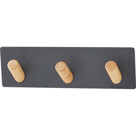 Porte-manteau mural à 3 crochets, gain de place, design moderne, idéal pour l'entrée, pour manteaux, chapeaux et sacs à clés. (1/5)