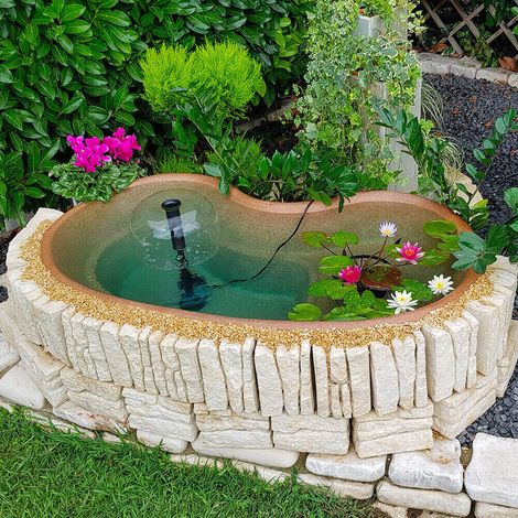 Laghetto Artificiale Roccia da Giardino 140x80x45 cm 200 Litri (1/3)