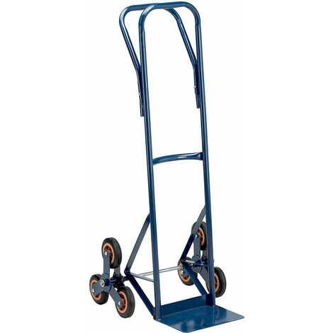 Carrello portapacchi in acciaio per scale sistema rotante a sei ruote portata 120 Kg
