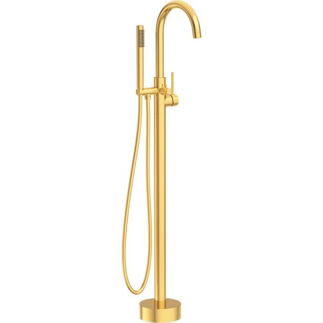 BALNEO Robinet de baignoire autoportant or brillant Acier inoxydable  Mitigeur sur pied pour baignoire CASCADE (1/5)