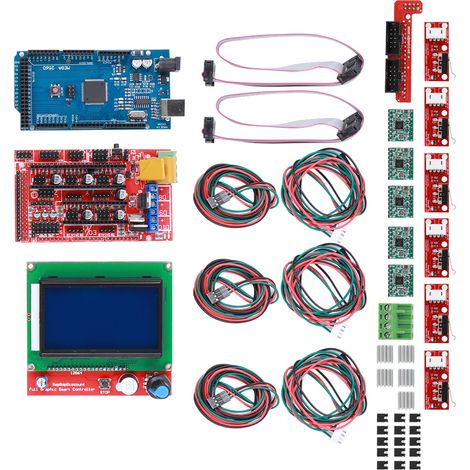 Kit d'imprimante 3D RAMPS 1.4 12864 + carte à puce A4988 pour Reprap (1/5)