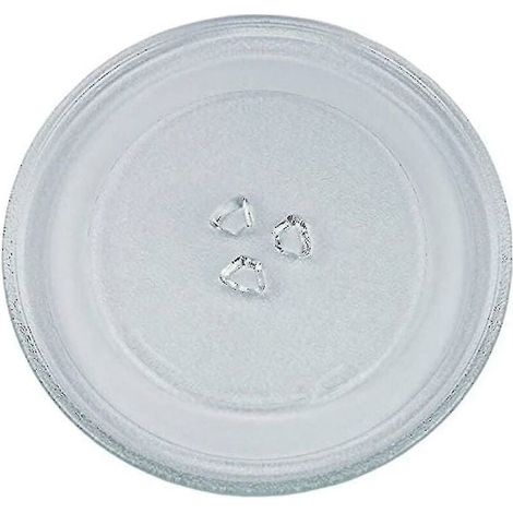 Universal Microwave Turntable Glass Plate With 3 Fixtures 24.5 Cm