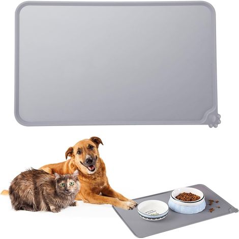 Tapis pour gamelles de chiens et de chats, porte-gobelets pour aliments pour animaux, protections de sol et couvercles pour gamelles d'eau. (1/5)