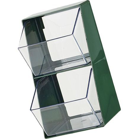 Porte-sachets de thé à double niveau en forme de U, grande capacité, transparent, multifonctionnel, pour cosmétiques et jouets, vert (1/5)