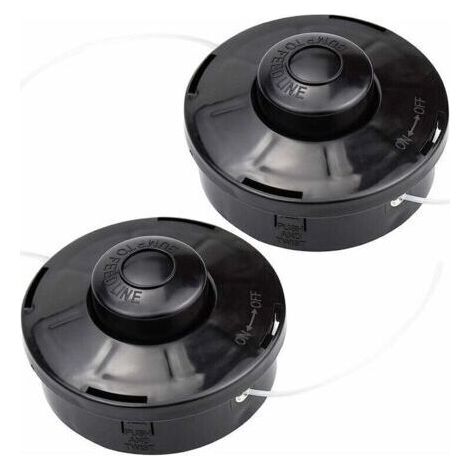 Lot de 2 Tête de débroussailleuse Universelle Nylon Bobine de Rechange de Tondeuse Débroussailleuse Tête De Coupe M10 X 1,25 pour Débroussailleuse Thermique à Essence - (1/4)