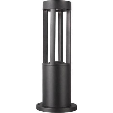 éclairage extérieur lampe de socle avec détecteur de mouvement . borne lumineuse pour jardin et terrasse . Aluminium noir . IP65 . H 40 cm . E27 (1/4)