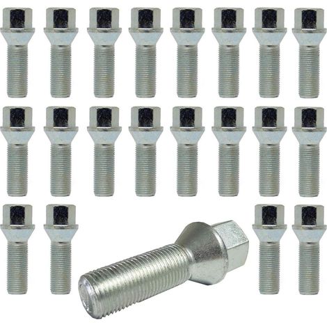 20 Bulloni Ruota Cintura Conica Bullone Ruota M14x1.25 28mm compatibile con BMW 1er, 2er, 3er, 4er, 5er, 6er, 7er, X3, X5, X6 (1/5)