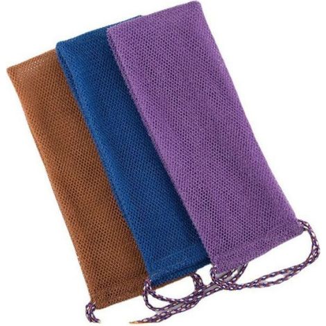 Lot de 3 Sangles Exfoliantes pour le Dos - Serviette de Douche en Maille Douce Gommage Corps Peau Sensible (1/5)