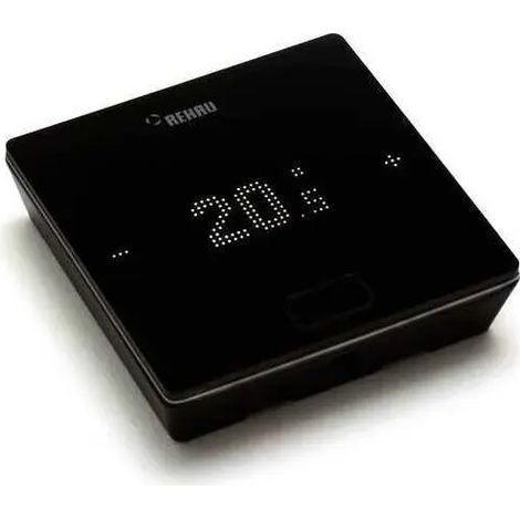 REHAU NEA SMART 2.0 Regulador de ambiente Radio con sensor de temp./humedad, negro (HRB), 13280131004