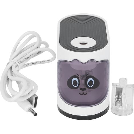 Electric Pencil Sharpener Classroom Cartoon Stationery Auto Stop for Kids ArtistsBlack (1/5)
