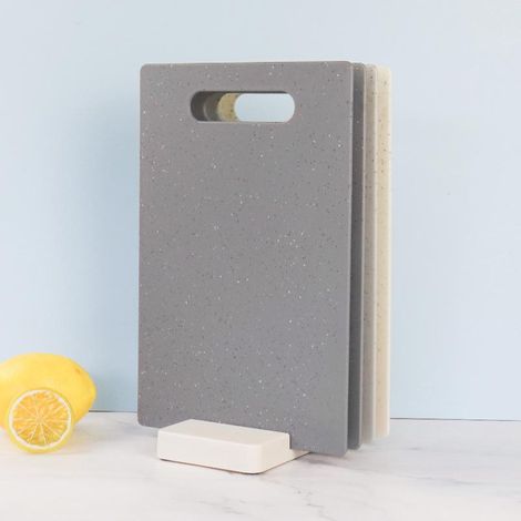Lot de 4 planches à découper cuisine en paille de blé, set de planches alimentaires pour fruits et melons, table de préparation auxiliaire, accessoire de cuisine pratique. (1/5)