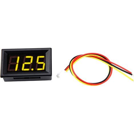 0,56-Zoll-3-Draht-LED-Digitalvoltmeter-Panel mit Verpolungsschutz DC0-100V (gelb) (1/5)
