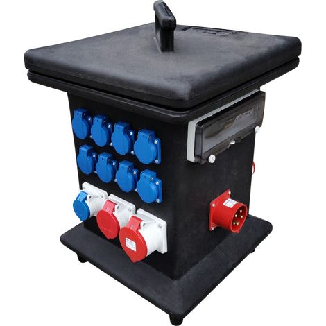 Stromverteiler KIB-S/FI 2x32A 2x16A 2xCamp 16x230V + Anbaustecker 32A 0885 (1/5)