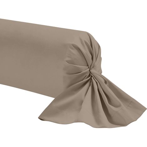 Taie de traversin biscuit 100% coton 160 cm