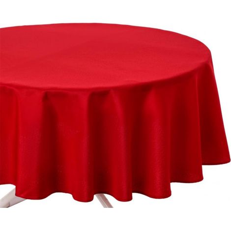 Nappe Antitache Ronde "Unie" 180cm Rouge (1/5)