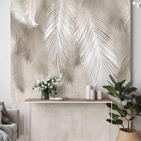 Papier peint panoramique - Feuilles Palmiers - 130 cm x 178 cm (1/4)
