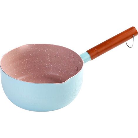 20 cm blauer, antihaftbeschichteter japanischer Topf für Milch, Nudeln und Babynahrung (1/5)
