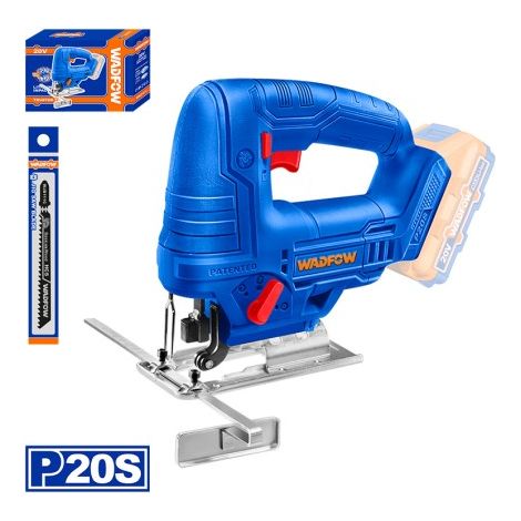 Sierra Caladora Inalámbrica 20V WADFOW WLS1565, 2400rpm, Corte Madera 65mm, Metal 8mm (1/4)
