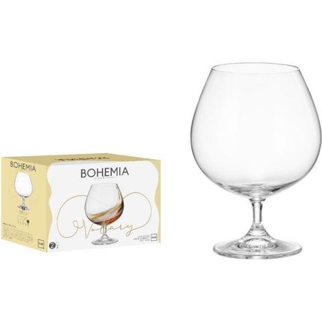 Set 2 Calici Liquore Cognac in Vetro Bohemia Volary 69 cl (1/2)