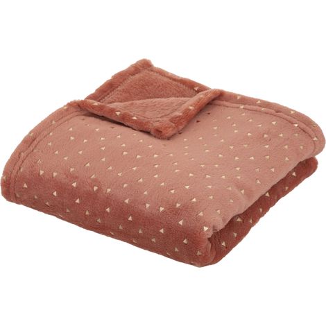 Kinderplaid Berlingot - Flanell - rosa terracotta - 75x100 cm (1/4)