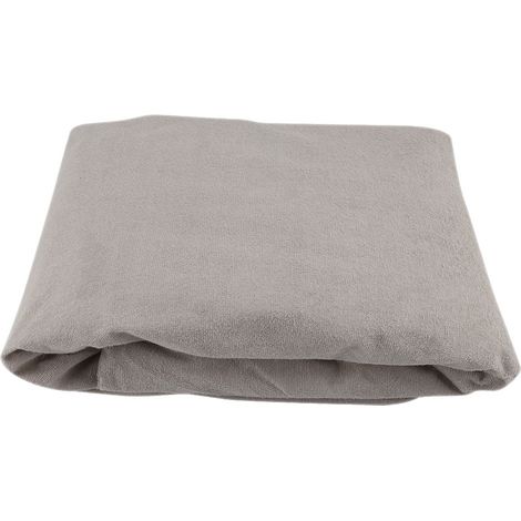 Housse de matelas imperméable anti-acariens, drap-housse gris 135x200+30 cm (1/5)
