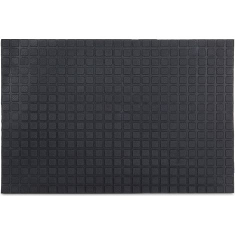 Relaxdays Fußmatte Gummi BxT:60x40cm, Anti-Rutsch, Schmutzfangmatte, Outdoor, Türmatte, schwarz