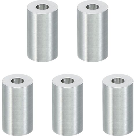 Entretoises en Aluminium M6, 5 Pièces Entretoise en Métal en Aluminium 6,2 mm ID x 15 mm OD x 30 mm L Entretoise en Aluminium à Vis Ronde pour Vis de 1/4" ou M6 (1/5)