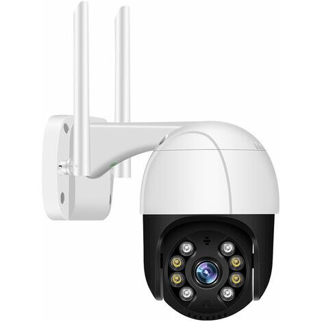 Camera De Surveillance Ptz Wifi Sans Fil 1080P 2Mp Hd, Camera De Surveillance Interieure/Exterieure, Audio Bidirectionnel, Detection De Mouvement, Acces A Distance (1/5)